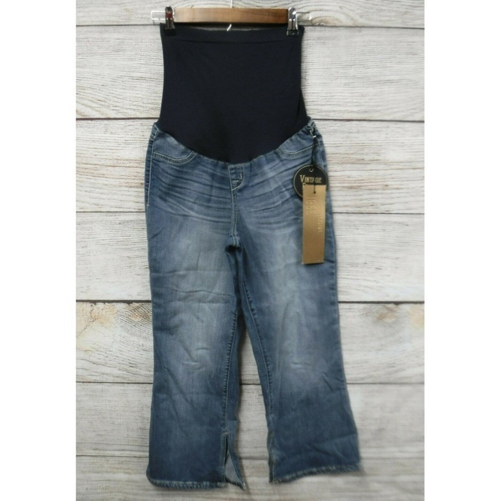 1822 Maternity Jeans Womens Size 25 / 0 High Rise Cropped Stretch Jeans New